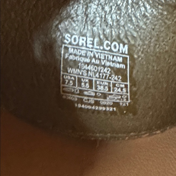 Sorel Roaring Slide Slip on Leather Sandals Black and Brown Size 7.5 - Picture 8 of 8